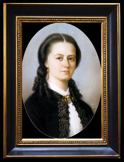 framed  unknow artist Portrait of professorskan Laura Netzel,fodd von Pistolekors, Ta093